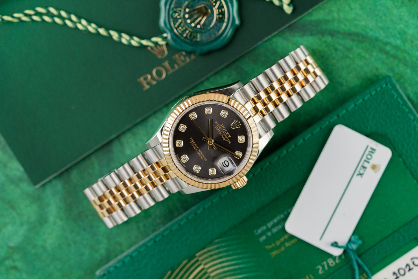 Rolex Datejust 31 Slate Diamond Dial 278273 Two Tone Yellow Gold 2020