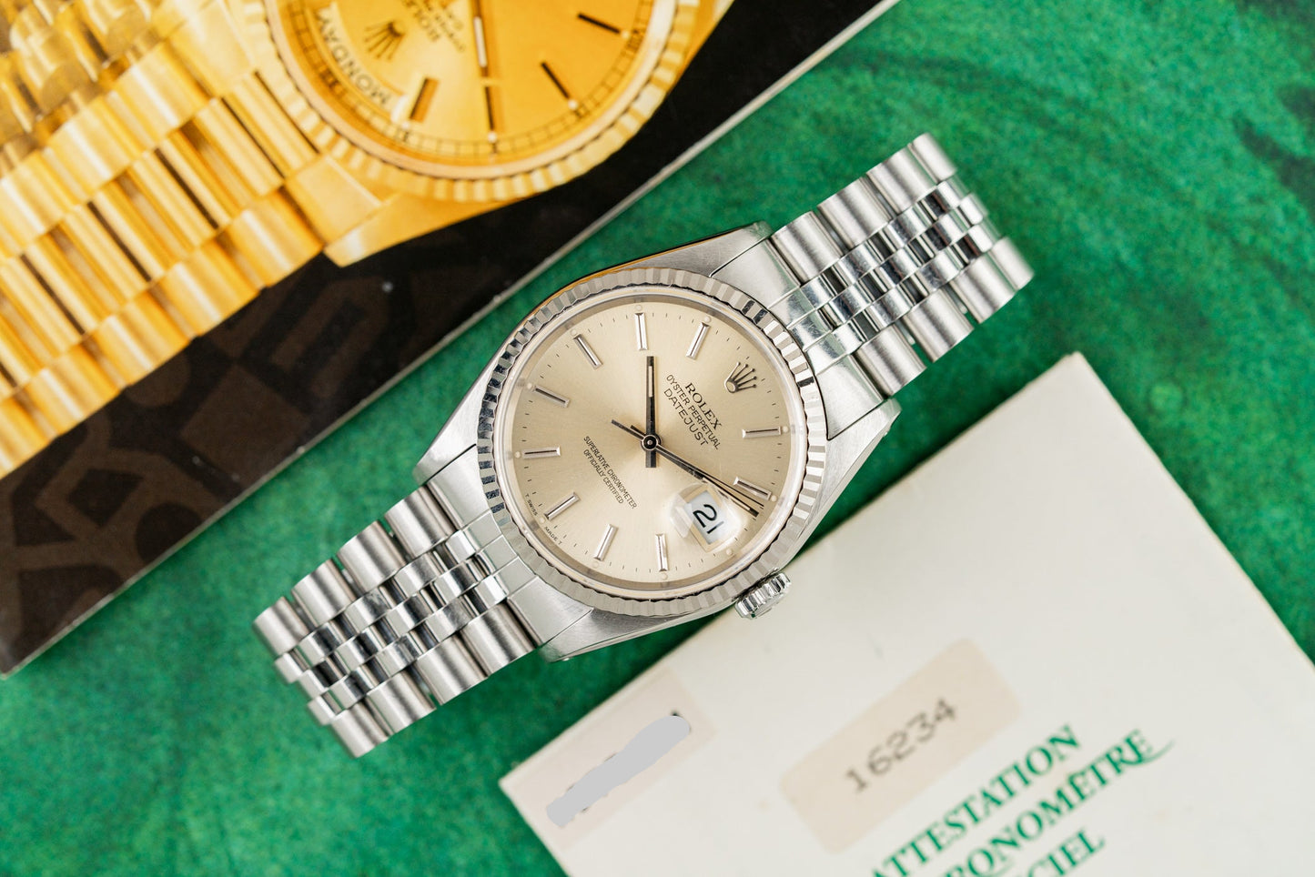 Rolex Datejust 36 Silver Dial 16234 Stainless Steel X Serial 1991 Model