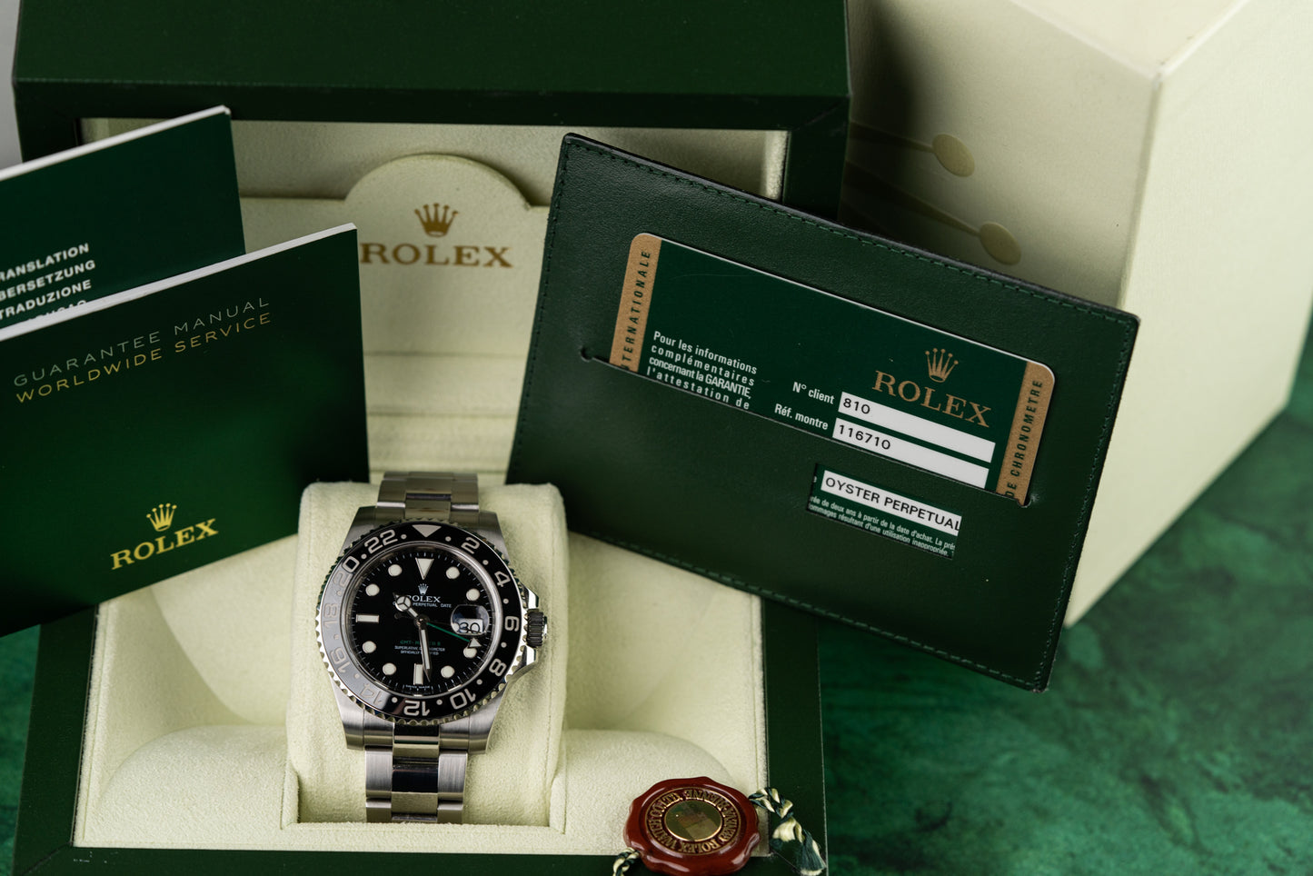 Rolex GMT-Master II 116710LN Black Dial 'Green Arrow' 2007 Model