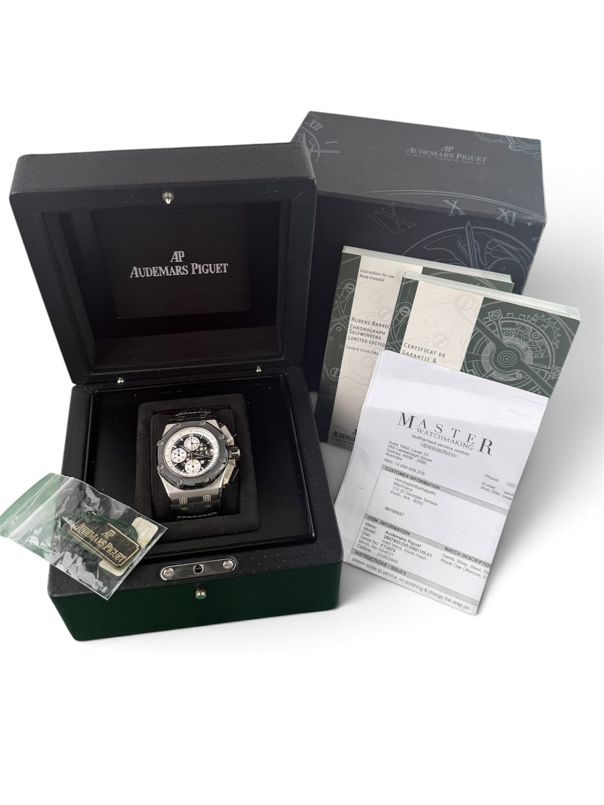 Audemars Piguet Royal Oak Offshore Barrichello II 26078IO Black Dial Full Set Box Papers and Service 2007 - Audemars Piguet Sydney