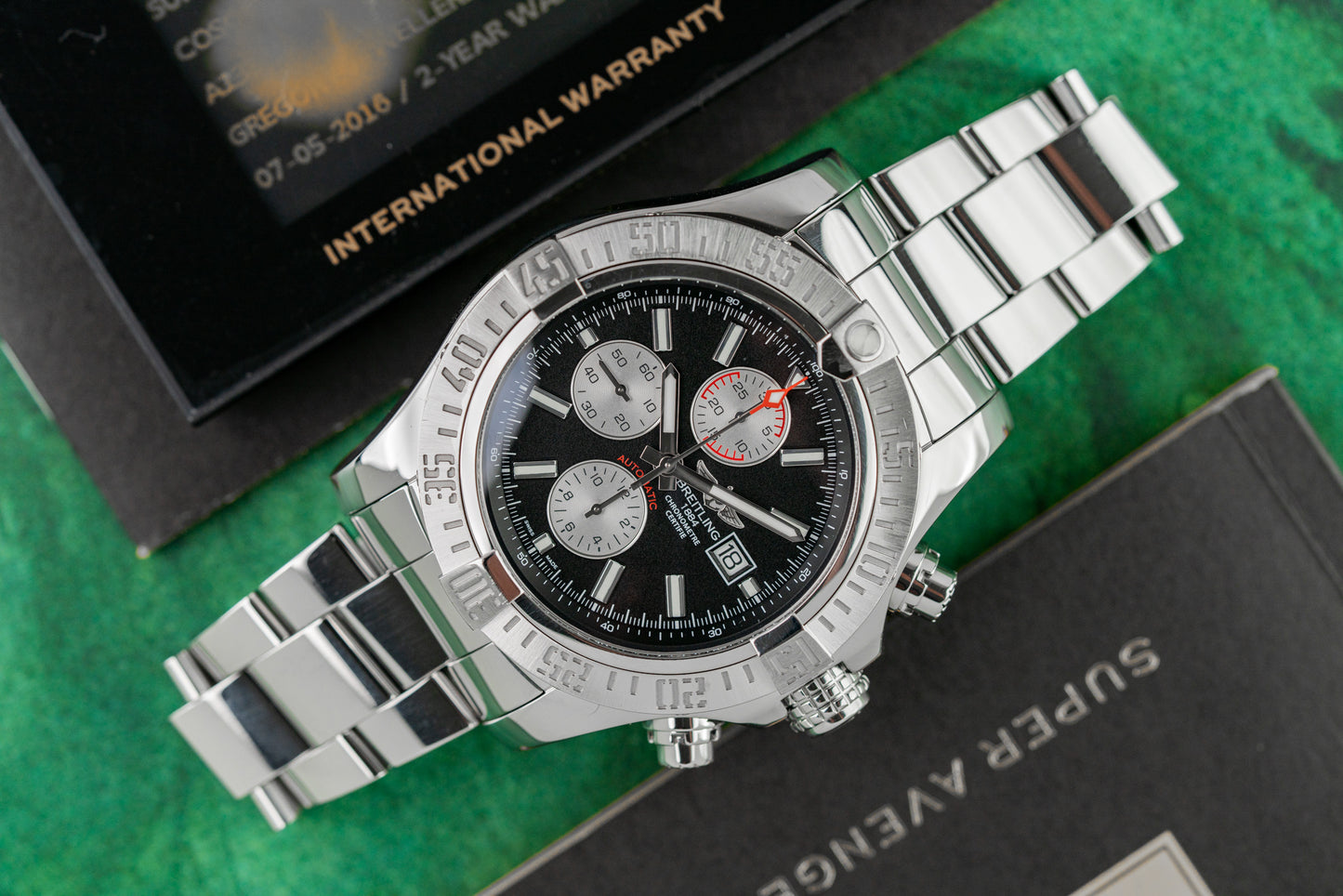 Breitling Super Avenger II A1337111 Black Dial 48mm Stainless Steel 2016 Model