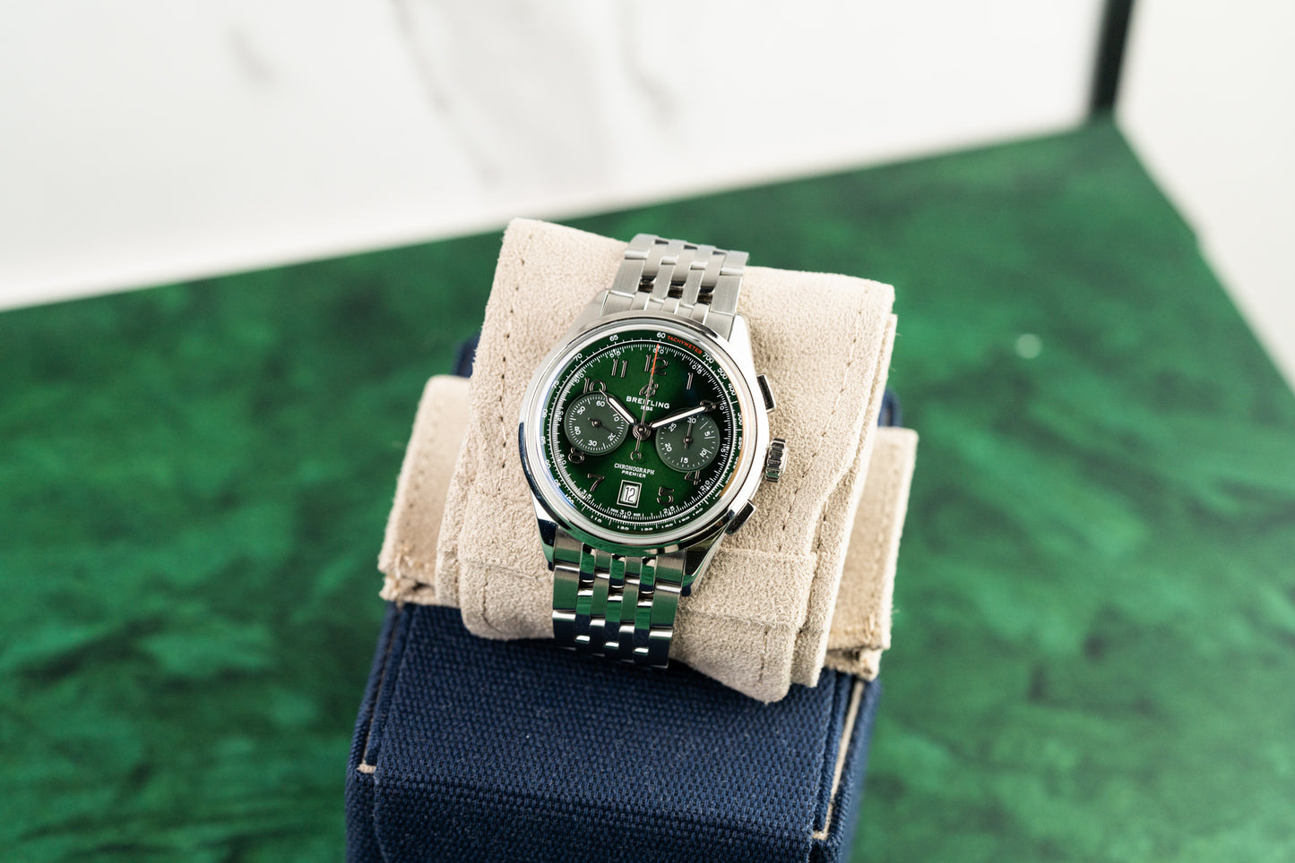 Breitling Premier B01 Chronograph 42 AB0145371L1A1 Green Dial 2025 Model
