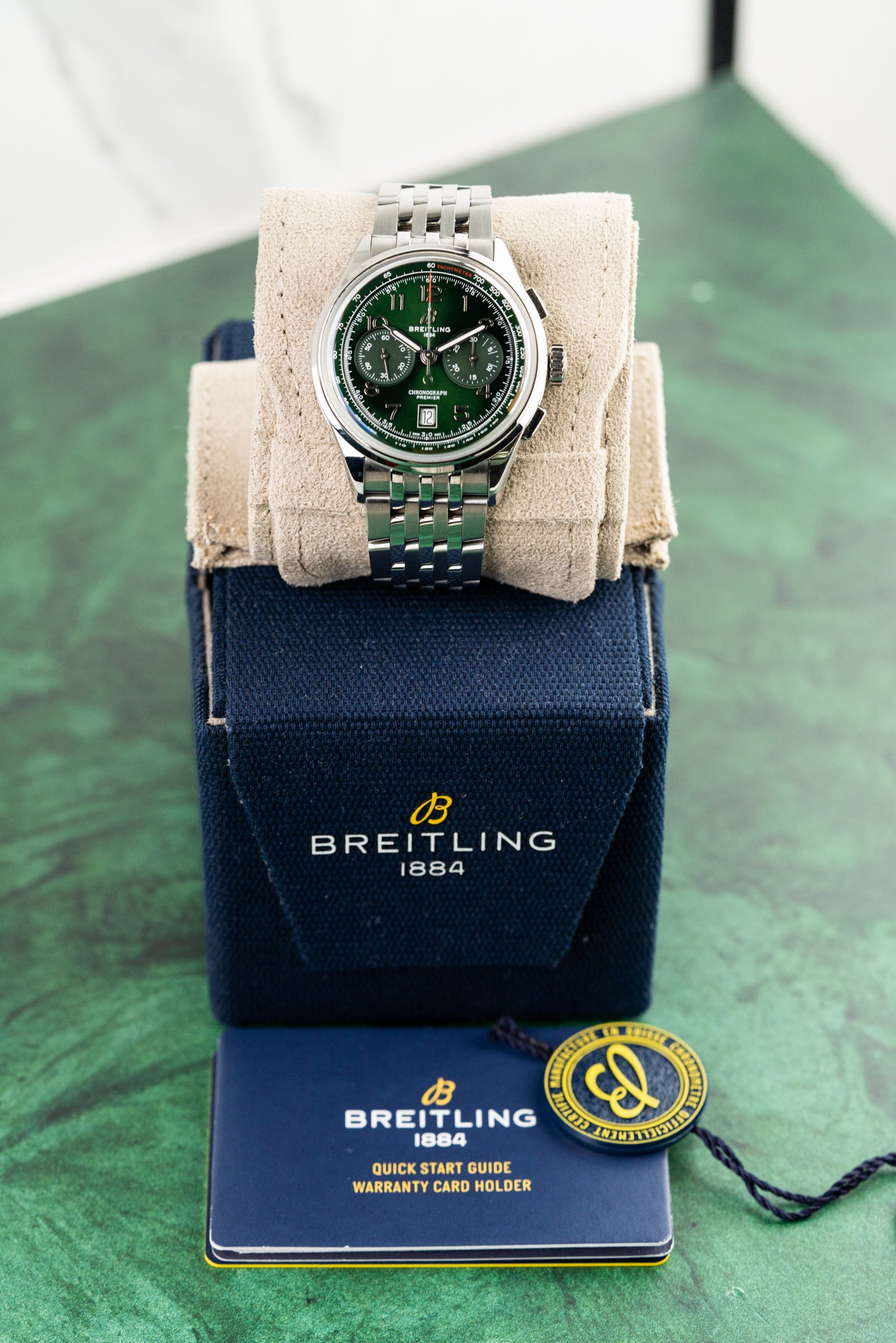 Breitling Premier B01 Chronograph 42 AB0145371L1A1 Green Dial 2025 Model
