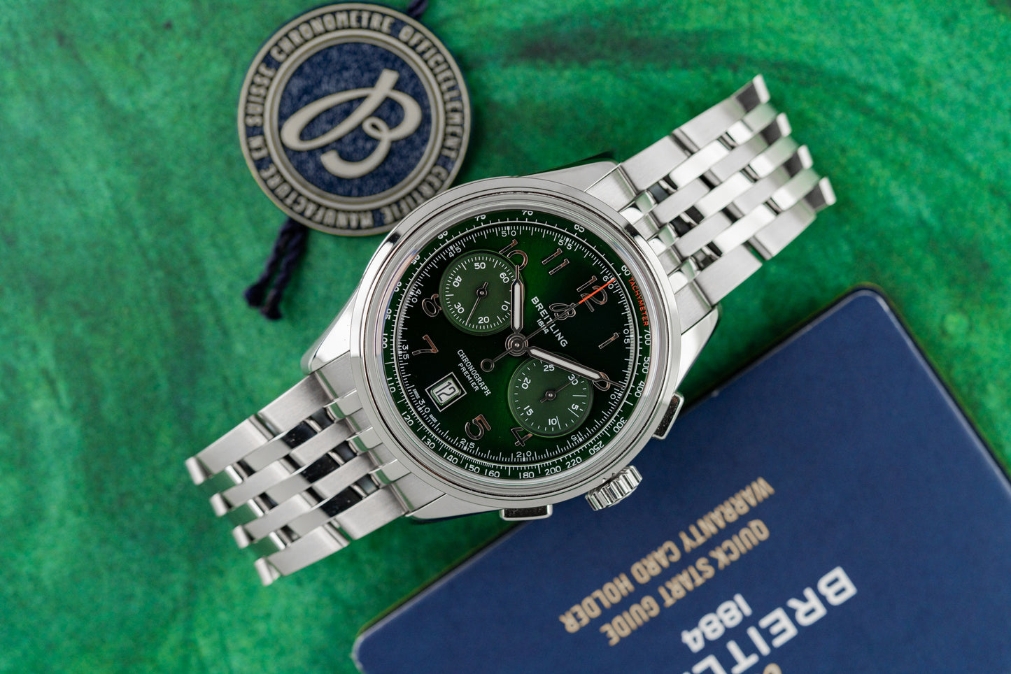 Breitling Premier B01 Chronograph 42 AB0145371L1A1 Green Dial 2025 Model
