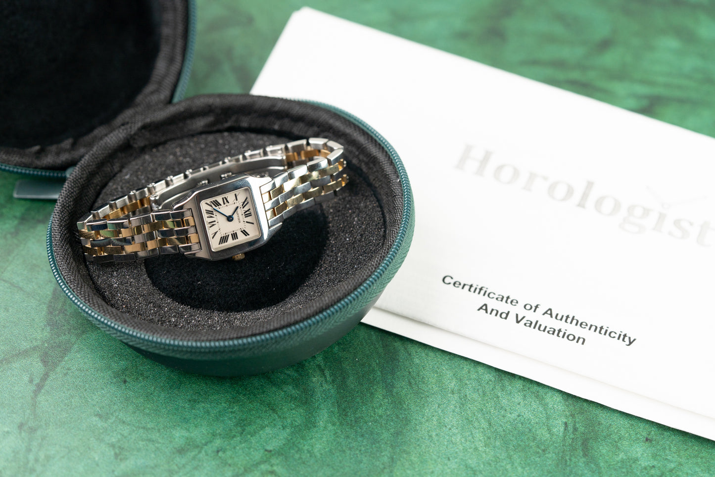 Cartier Santos Demoiselle W25066Z6 Two Tone Yellow Gold Quartz