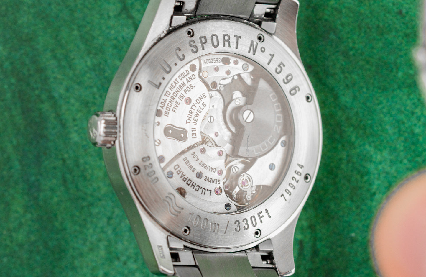 Chopard L.u.c. Sport 16/8200 Black dial on Bracelet