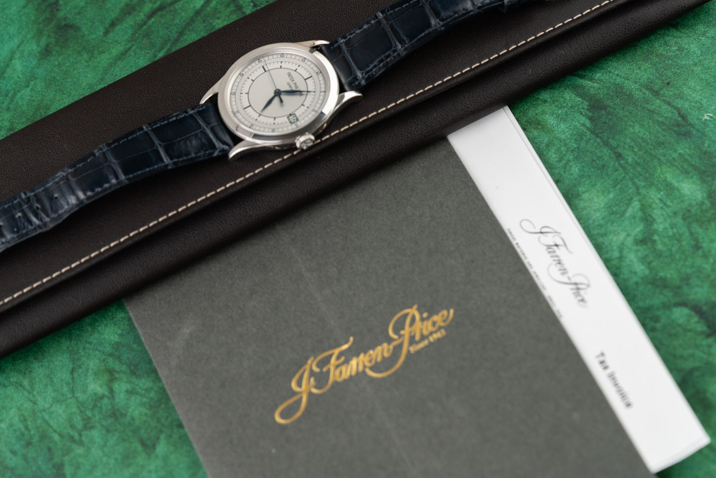 Patek Philippe Calatrava 5296G-001 White Gold Leather Strap Watch Only