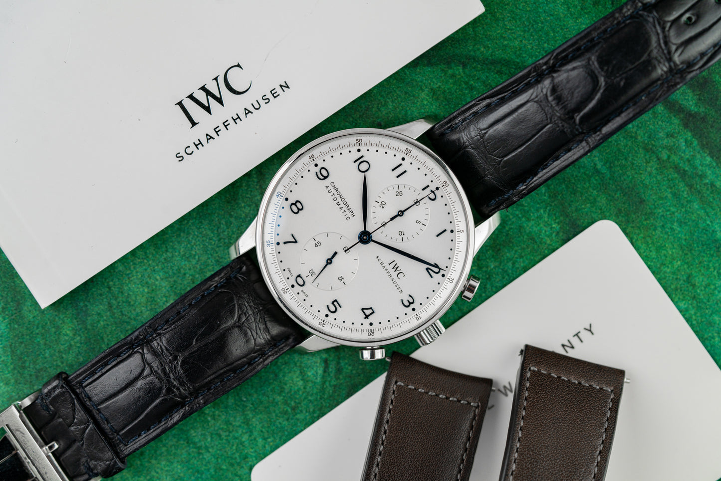 IWC Portuguese Chronograph IW371446 Blue Index Stainless steel 2015