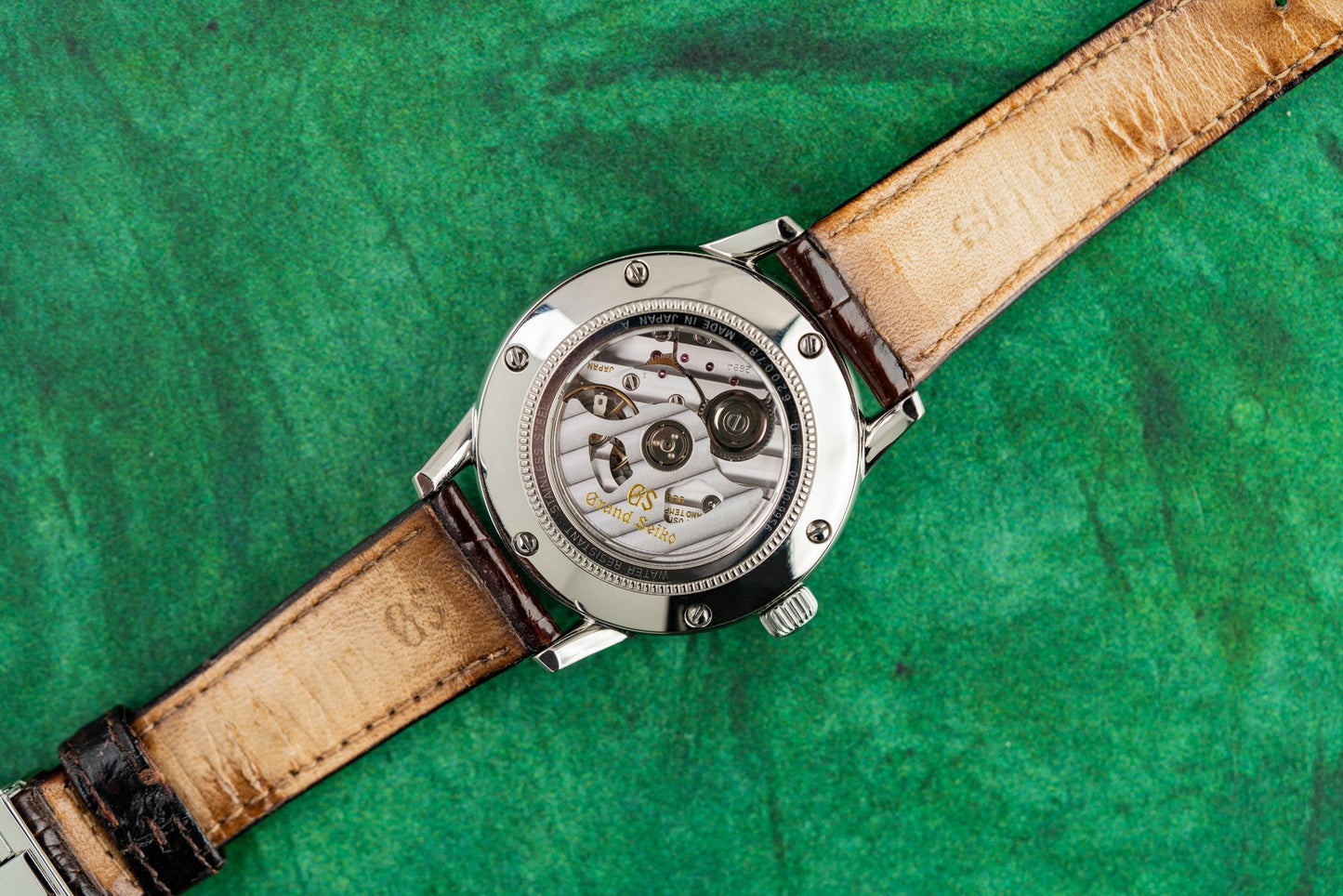 Grand Seiko GMT SBGM021 Stainless Steel Leather Strap