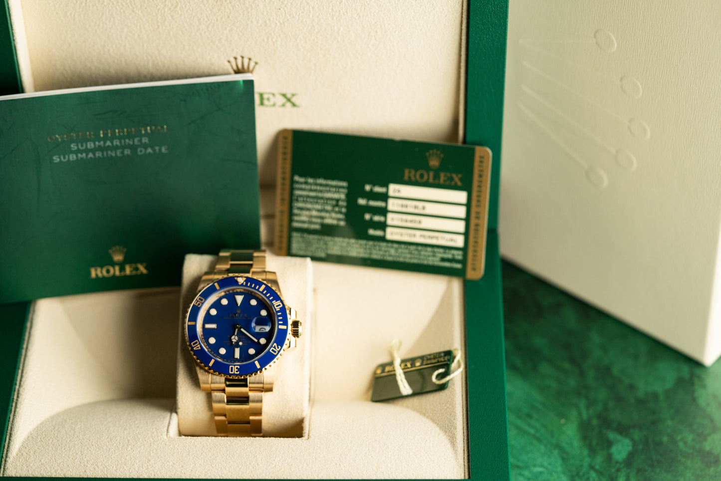 Rolex Submariner Date 116618LB Yellow Gold Blue Smurf Dial 2009 Model
