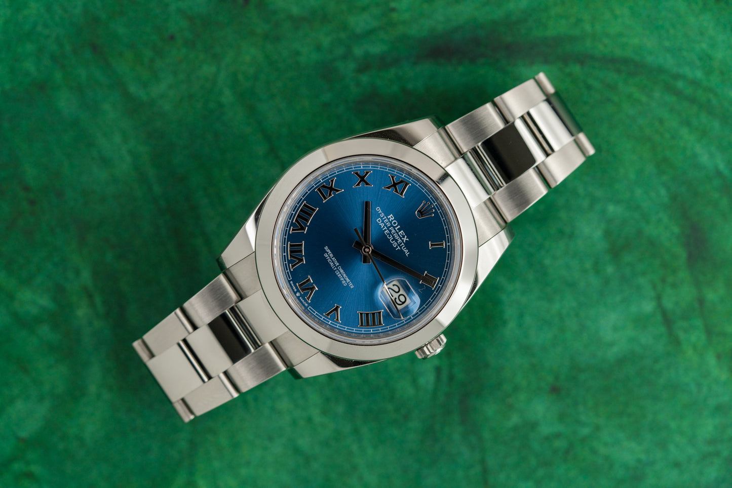 Rolex Datejust 41 126300 Azzuro Blue Roman Dial Stainless Steel 2021 Model