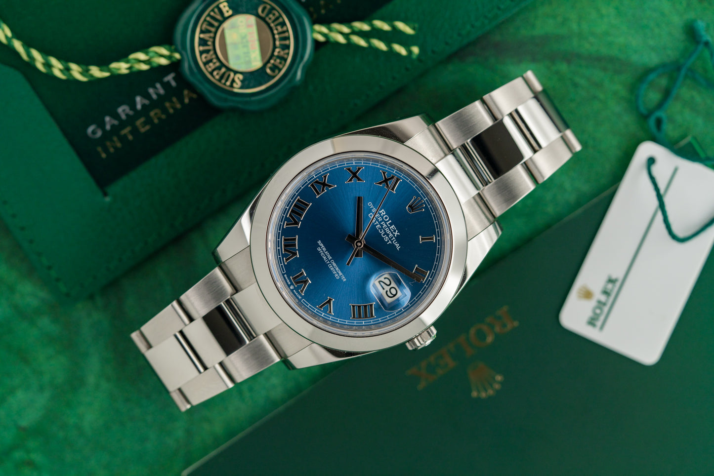 Rolex Datejust 41 126300 Azzuro Blue Roman Dial Stainless Steel 2021 Model