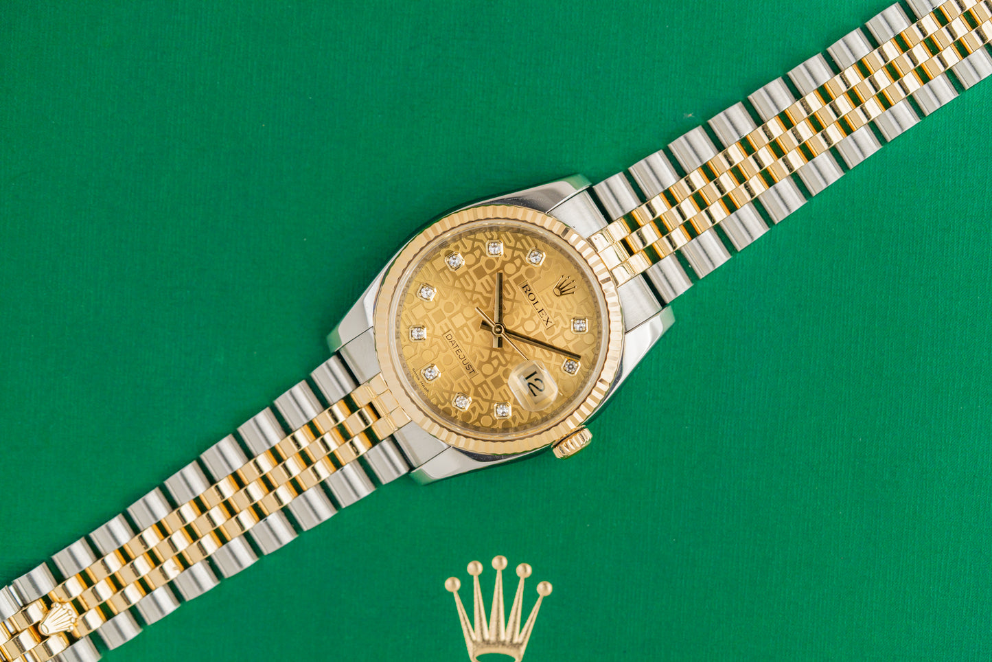 Rolex Datejust 36 Jubilee Diamond Dial 2010 116233 Two Tone 2010 Model