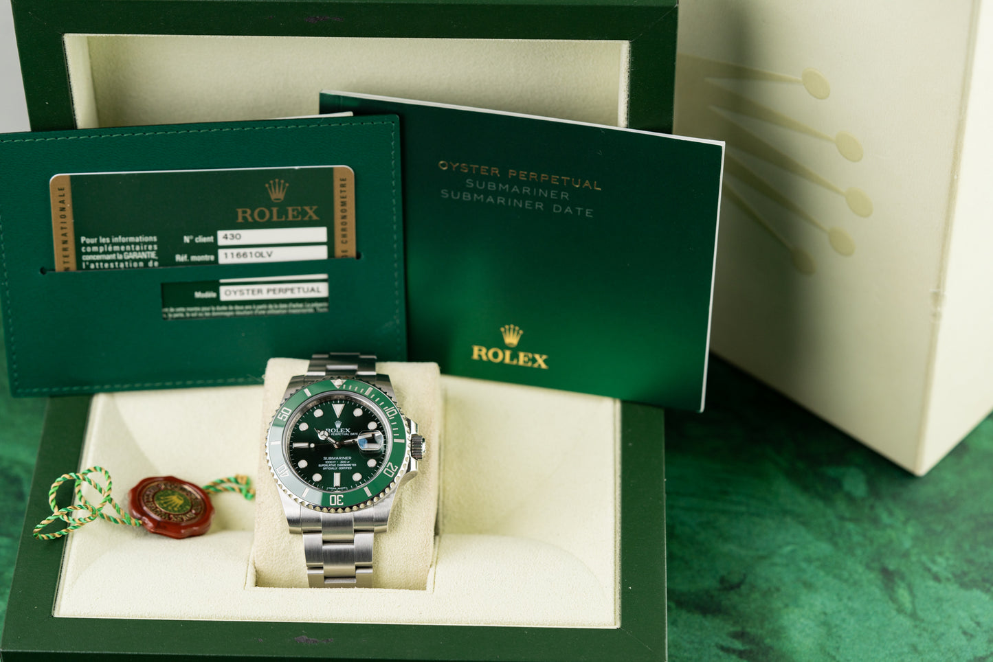 Rolex Submariner Date 116610LV Green Dial 'Hulk' Stainless Steel 2013 Model