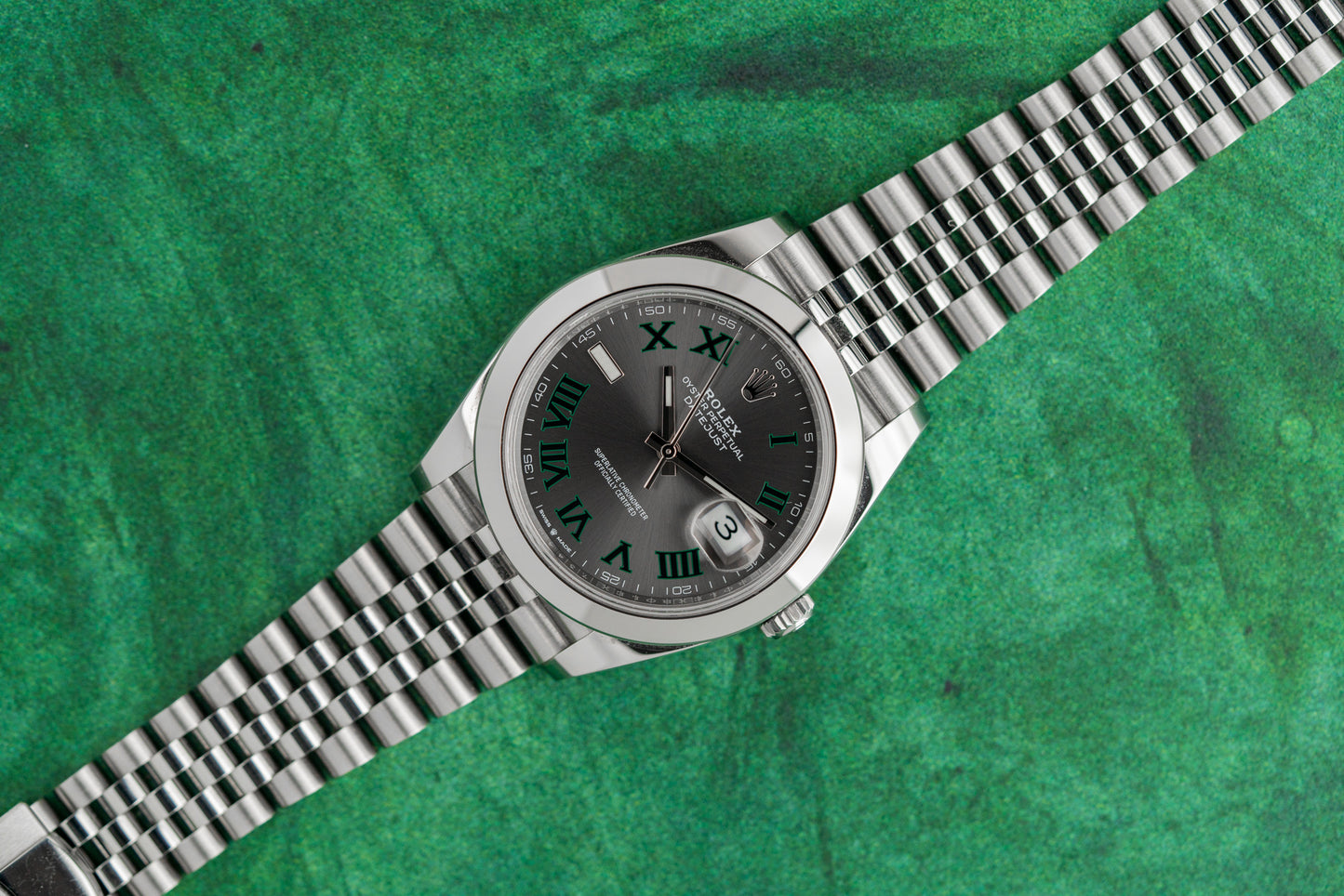 Rolex Datejust 41 Wimbledon Dial 126300 Jubilee Bracelet 2023 Model