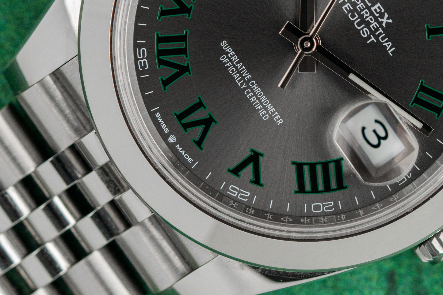 Rolex Datejust 41 Wimbledon Dial 126300 Jubilee Bracelet 2023 Model