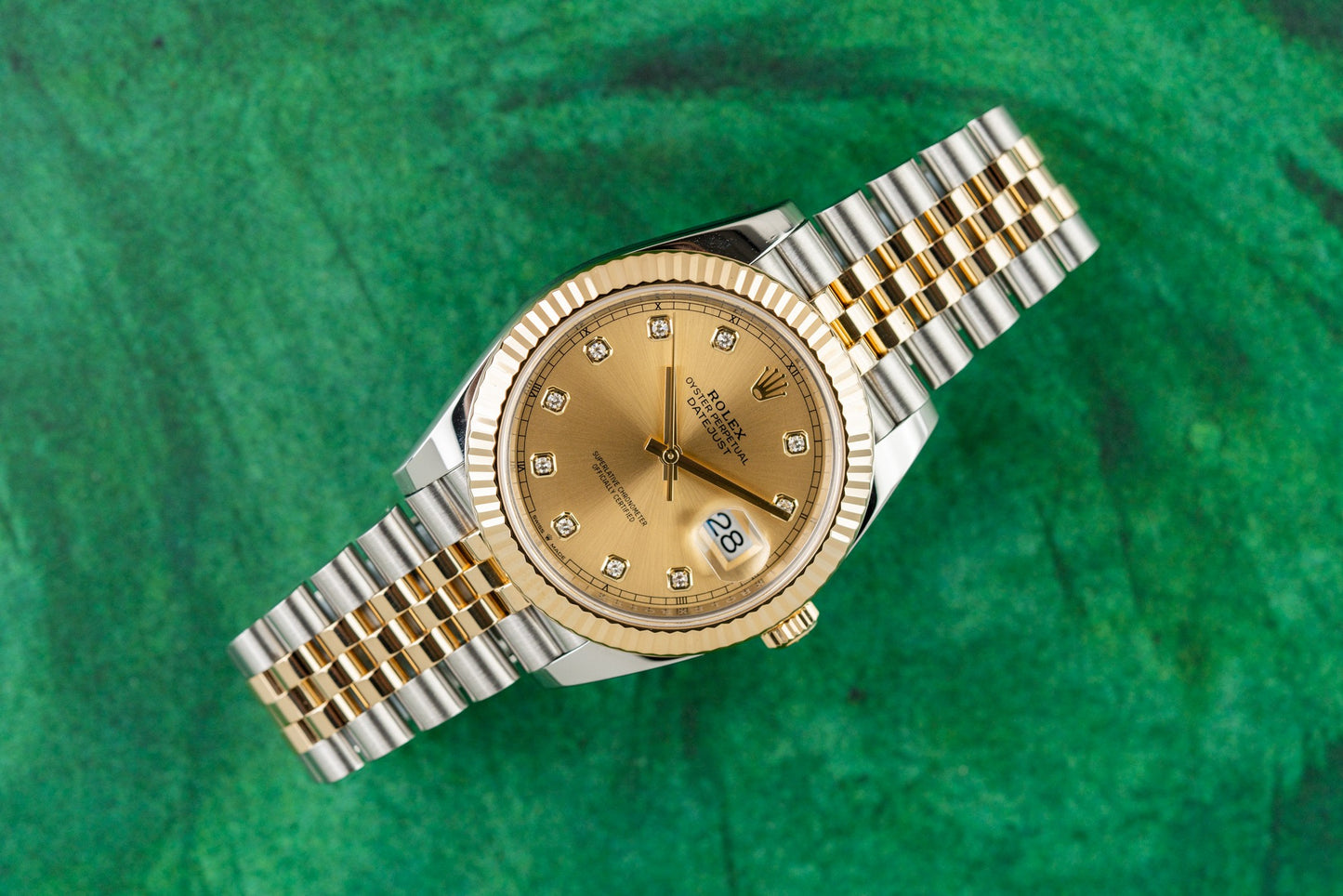 Rolex Datejust 41 Champagne Diamond Dial 126333 Two Tone Yellow Gold 2020