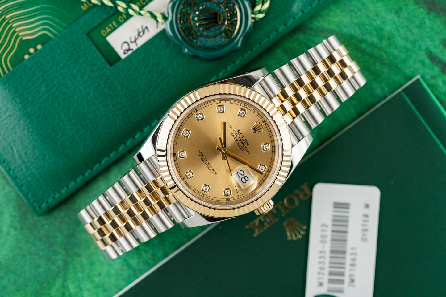 Rolex Datejust 41 Champagne Diamond Dial 126333 Two Tone Yellow Gold 2020