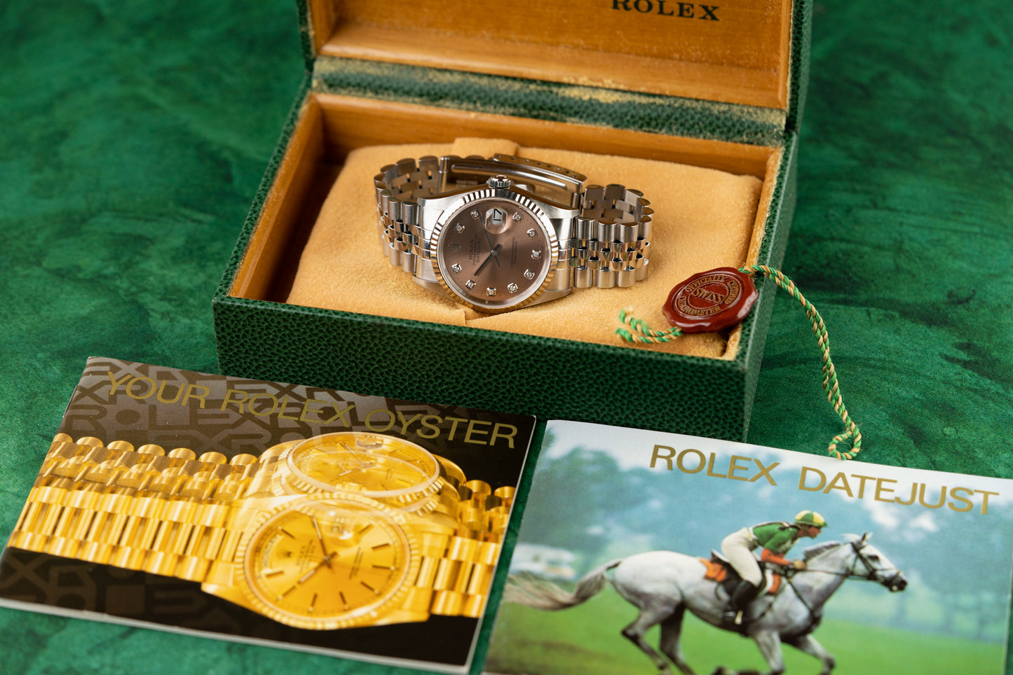 Rolex Datejust 36 Rose Diamond Dial Stainless Steel 2002 Model
