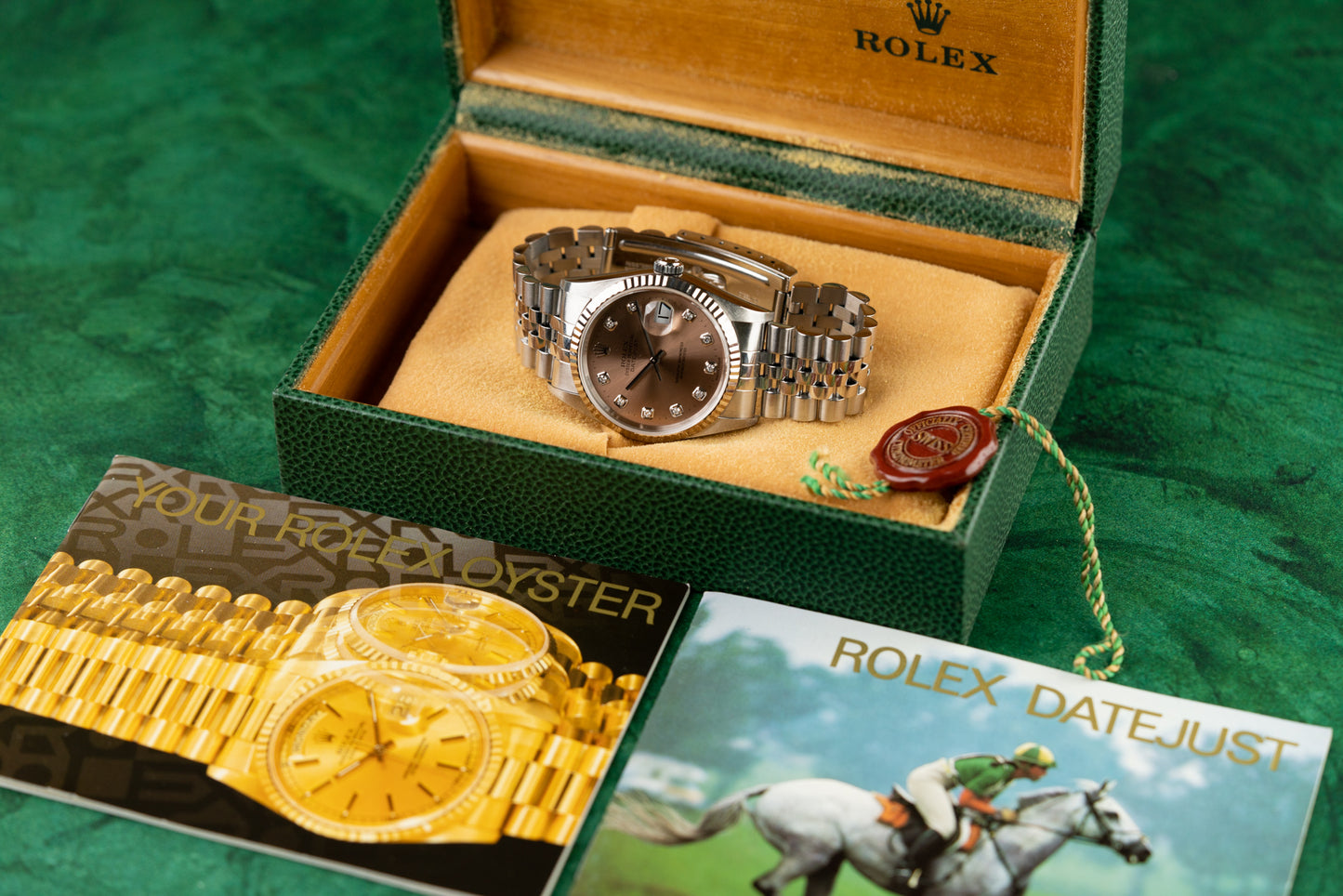 Rolex Datejust 36 Rose Diamond Dial Stainless Steel 2002 Model