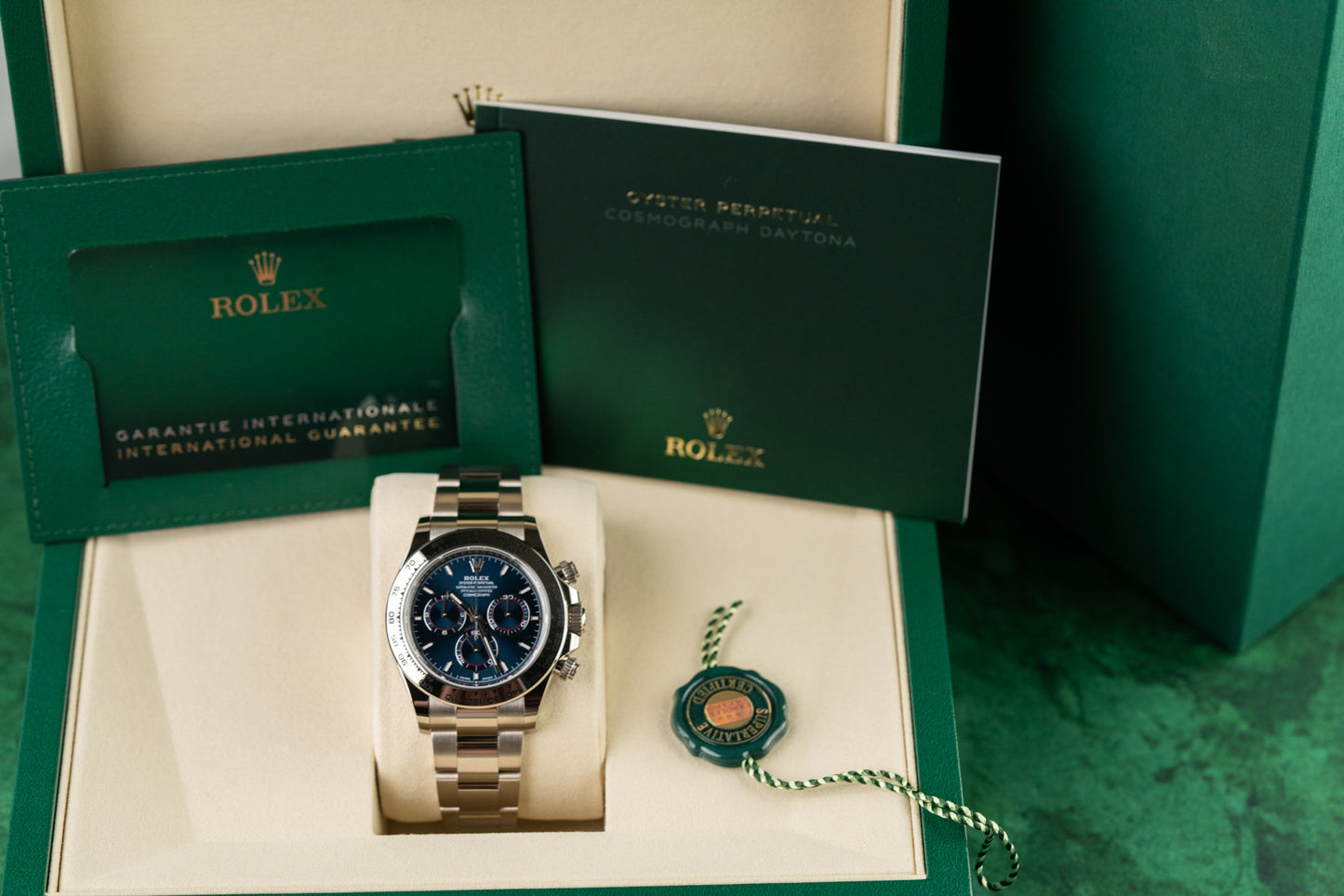Rolex Cosmograph Daytona 126509 White Gold Blue Dial 2005 NEW UNWORN
