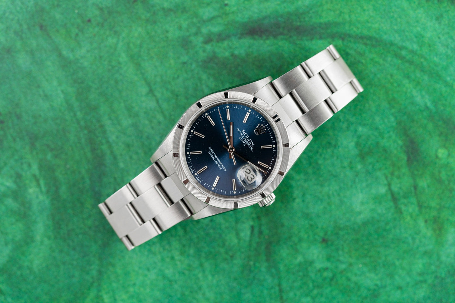 Rolex Oyster Perpetual Date 15210 Blue Y Serial 2002 Model