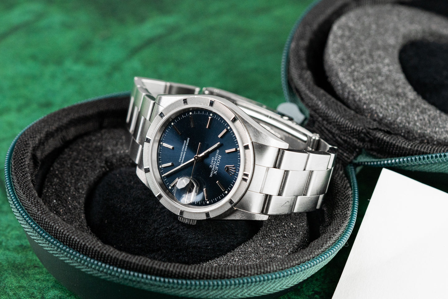 Rolex Oyster Perpetual Date 15210 Blue Y Serial 2002 Model