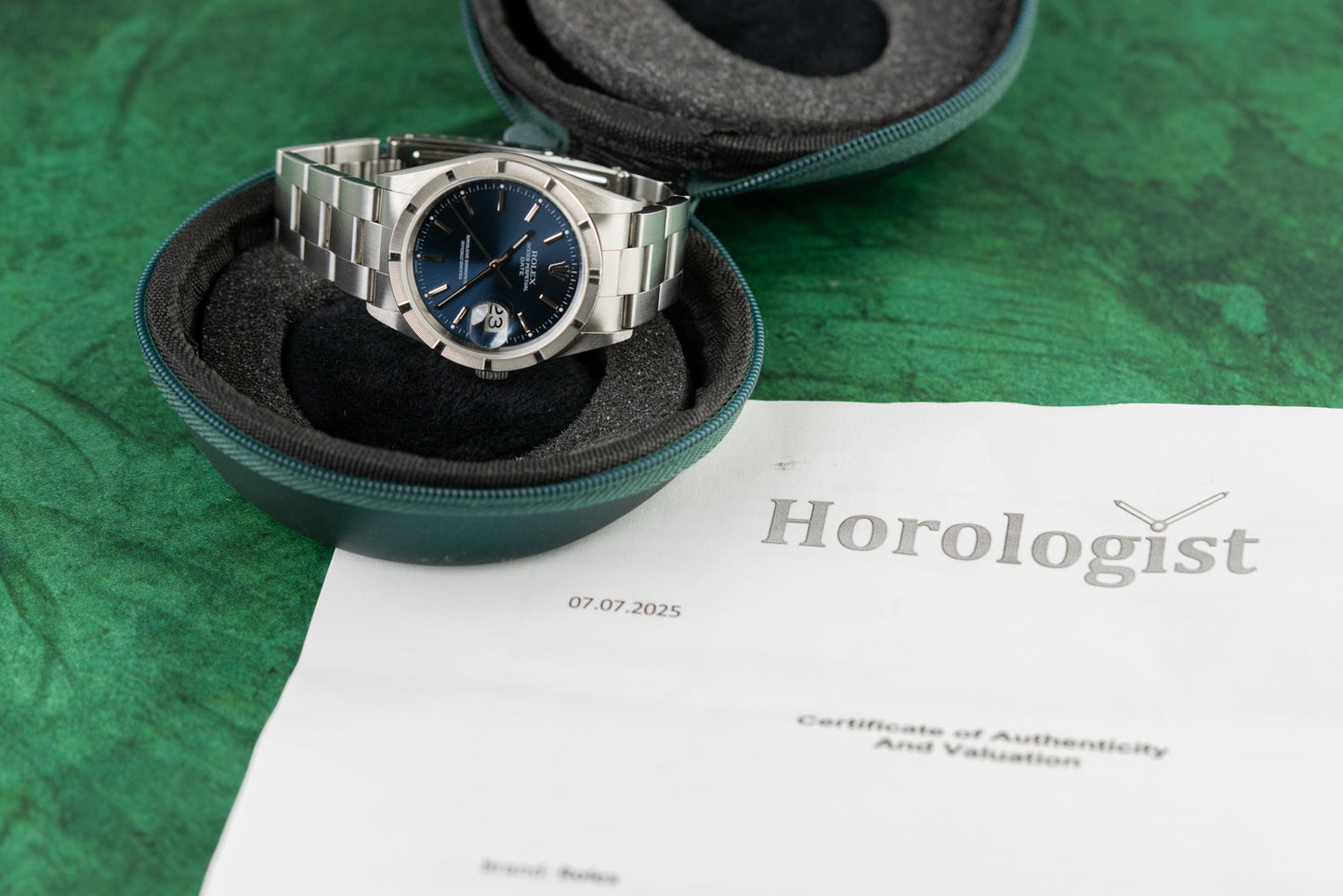 Rolex Oyster Perpetual Date 15210 Blue Y Serial 2002 Model