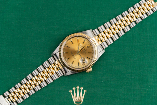 Rolex Datejust 36 Champagne Dial 16233 Two Tone 1995 Model