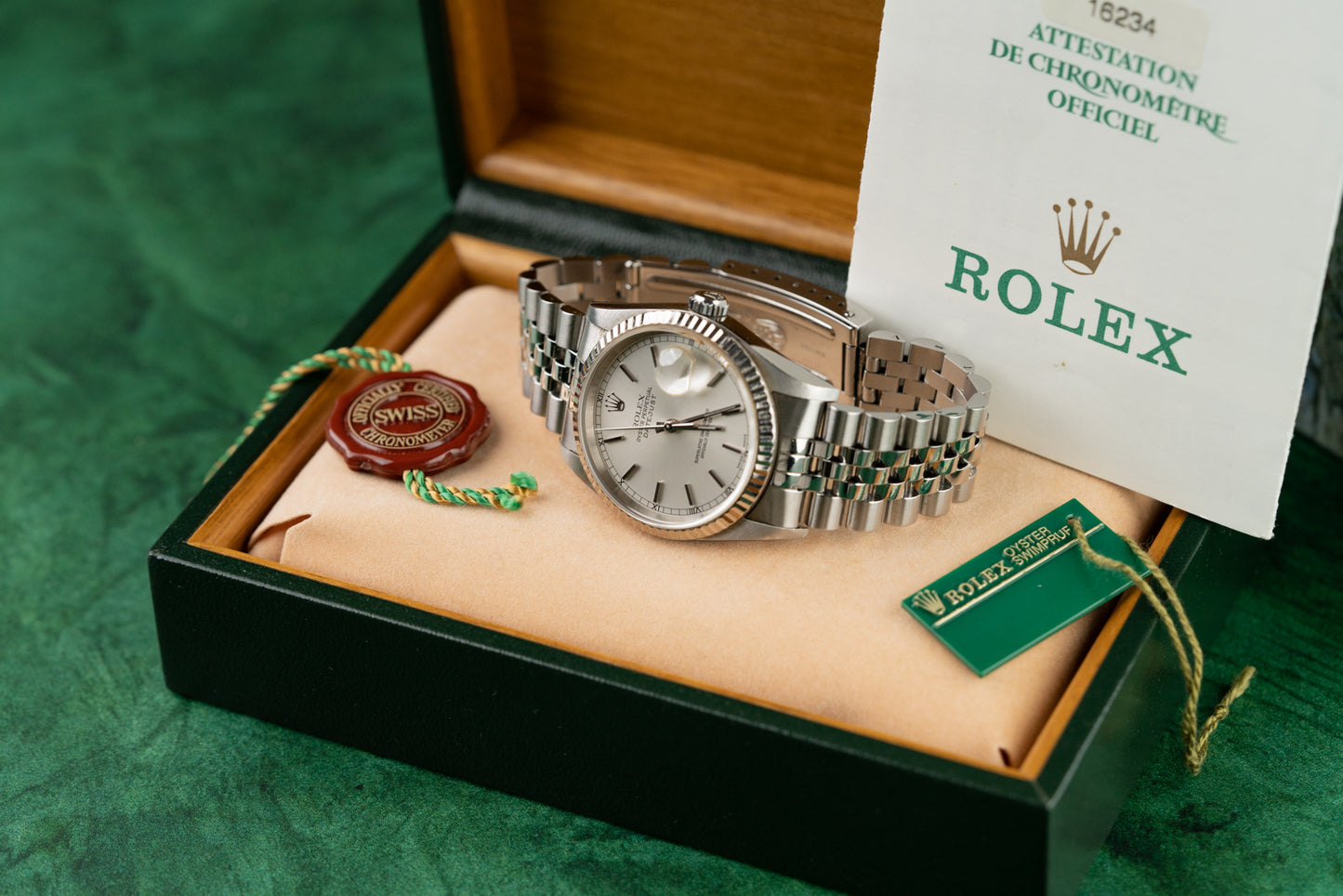 Rolex Datejust 36 Silver Dial 16234 Stainless Steel K Serial 2001 Model