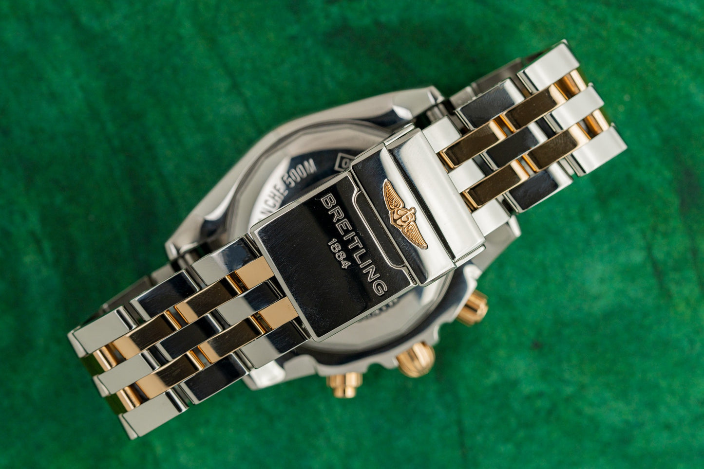 Breitling Chronomat 44 Two Tone Yellow Gold CB011053/B968 Factory Diamond Bezel