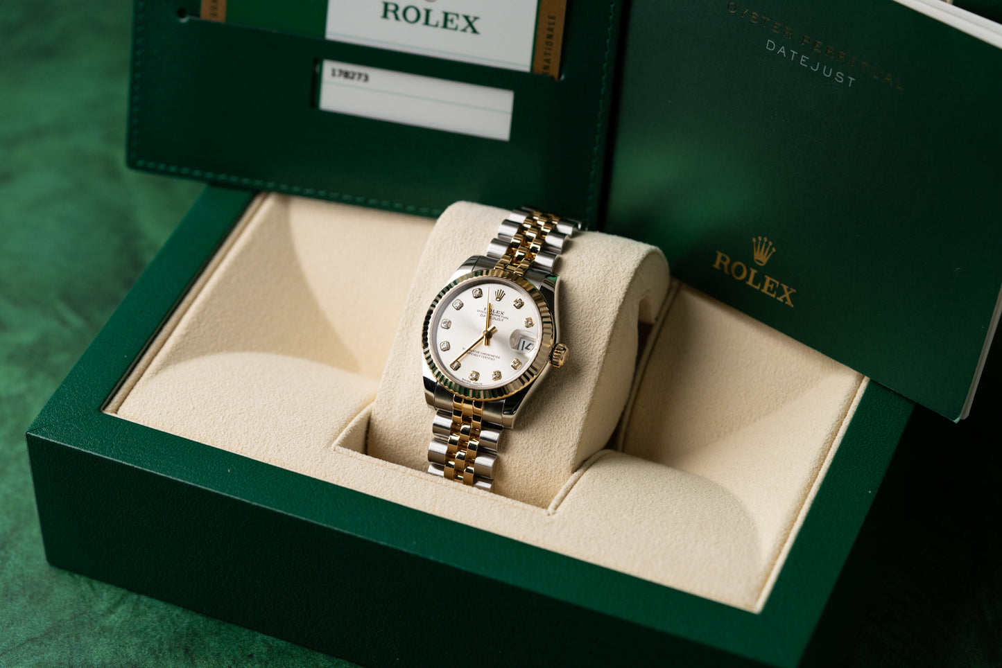 Rolex Datejust 31 Silver Diamond Dial 178273 Two Tone Yellow Gold 2018