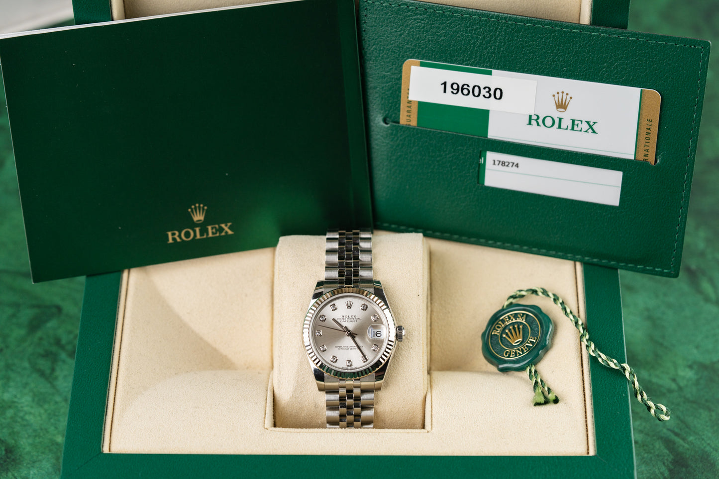 Rolex Datejust 31 Silver Diamond Dial 178274 Stainless Steel 2018 Model