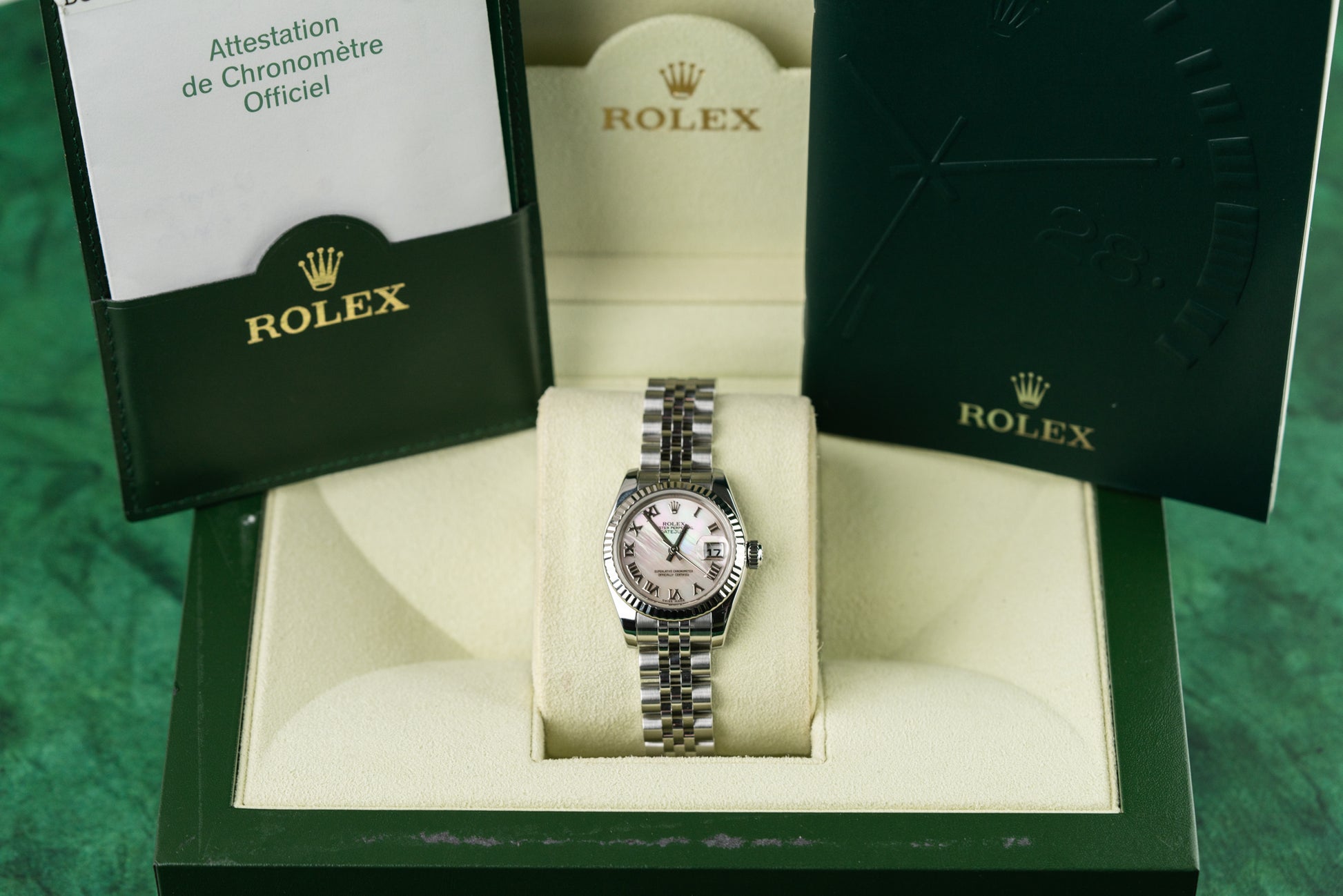 Rolex Lady-Datejust 26 Mother Of Pearl Dial 179174 Stainless Steel 2005 Model