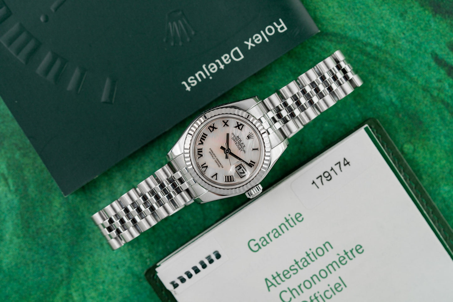 Rolex Lady-Datejust 26 Mother Of Pearl Dial 179174 Stainless Steel 2005 Model