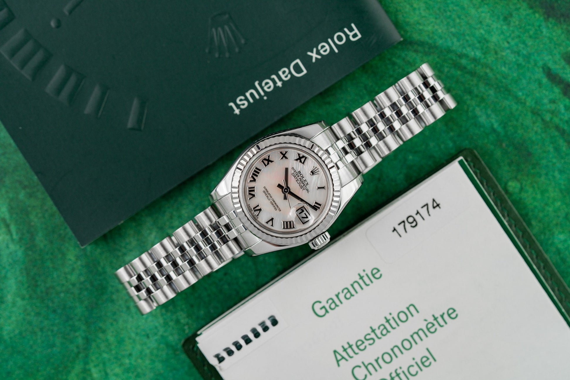 Rolex Lady-Datejust 26 Mother Of Pearl Dial 179174 Stainless Steel 2005 Model