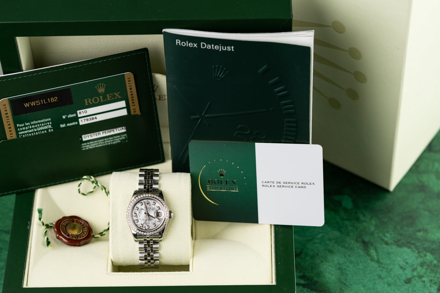 Rolex Lady-Datejust 26 Crystal Diamond Dial Factory Bezel 2011 Model