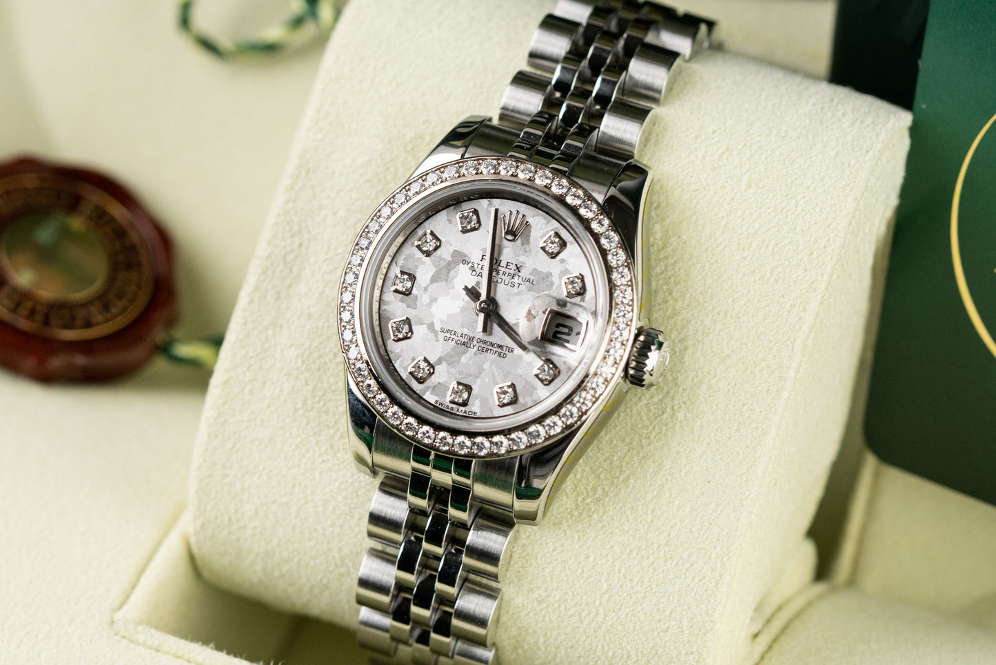 Rolex Lady-Datejust 26 Crystal Diamond Dial Factory Bezel 2011 Model