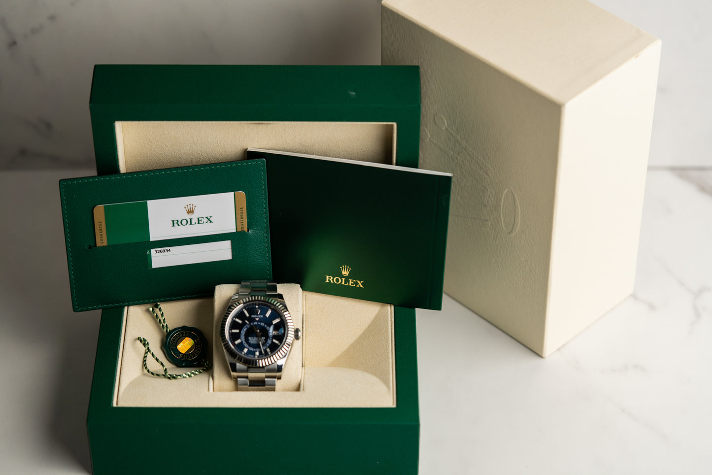 Rolex Sky-Dweller 326934 Blue Dial Stainless Steel 2018 Model FULL SET