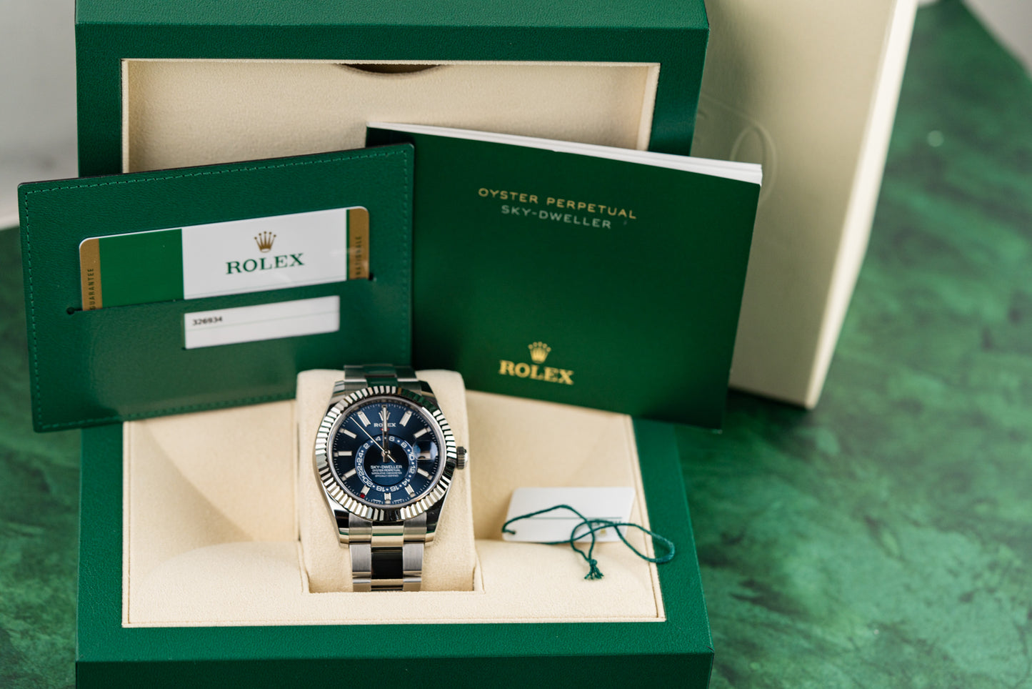 Rolex Sky-Dweller 326934 Blue Dial Stainless Steel 2020 Model FULL SET