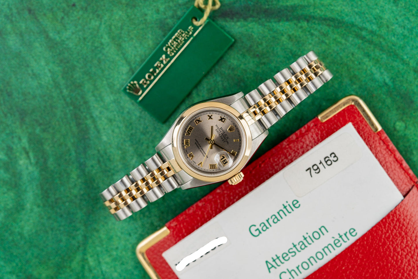 Rolex Lady-Datejust 79163 Two Tone yellow Gold Silver dial 2002 Model