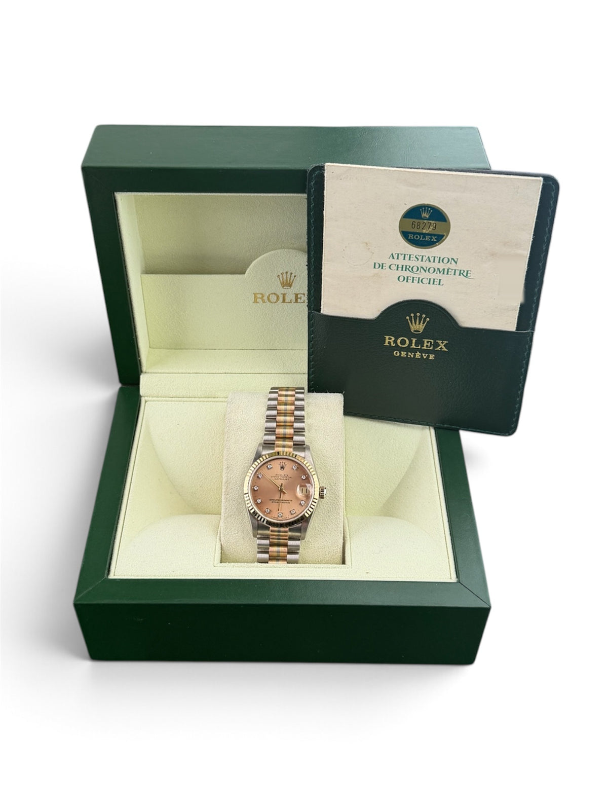 Rolex Datejust 31 68279 Tridor Champagne Diamond Dial Generic Rolex Box and Original Papers - Rolex Sydney