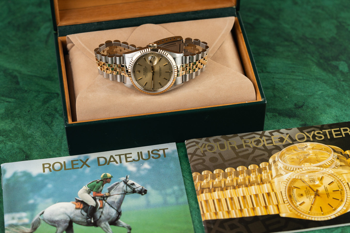 Rolex Datejust 36 16233 Champagne Index Dial Two Tone Yellow Gold 1992 - The Watch Business Sydney
