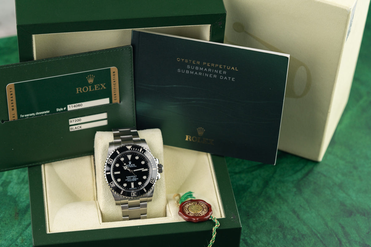 Rolex Submariner No Date 114060 Black Dial Full Set Box and Papers 2014 - Rolex Sydney