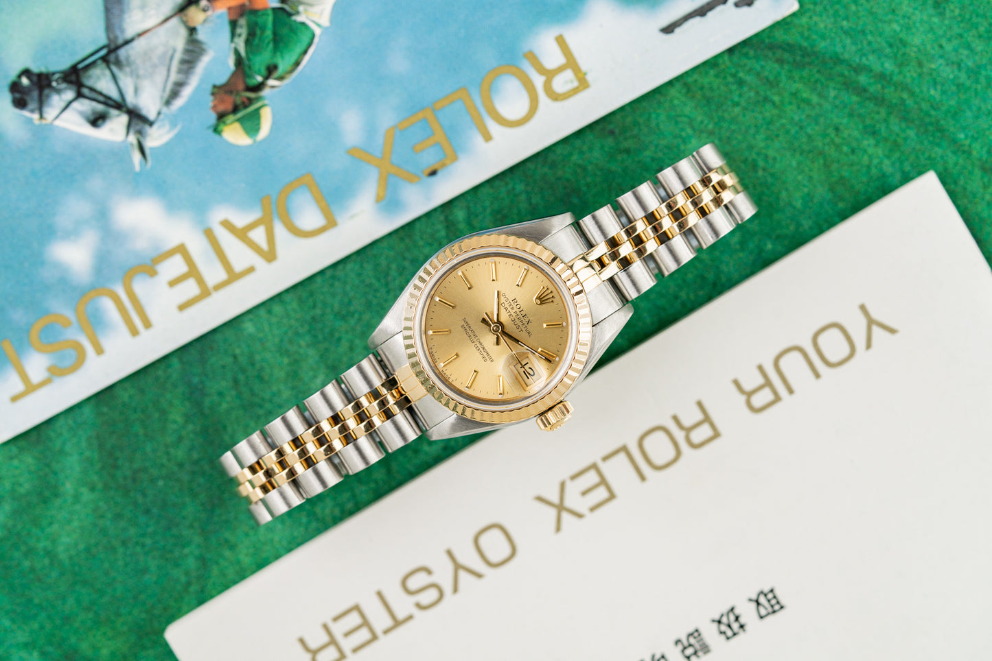 Rolex Lady-Datejust 26 Champagne Dial 69173 Two Tone Yellow Gold 1990