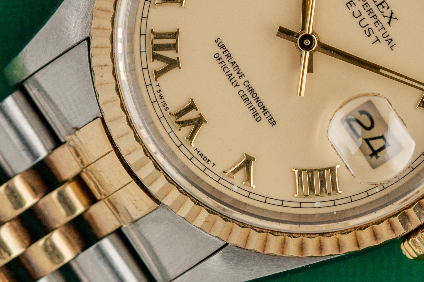 Rolex Datejust 36 Champagne Roman Dial 16233 S Serial 1993 Model