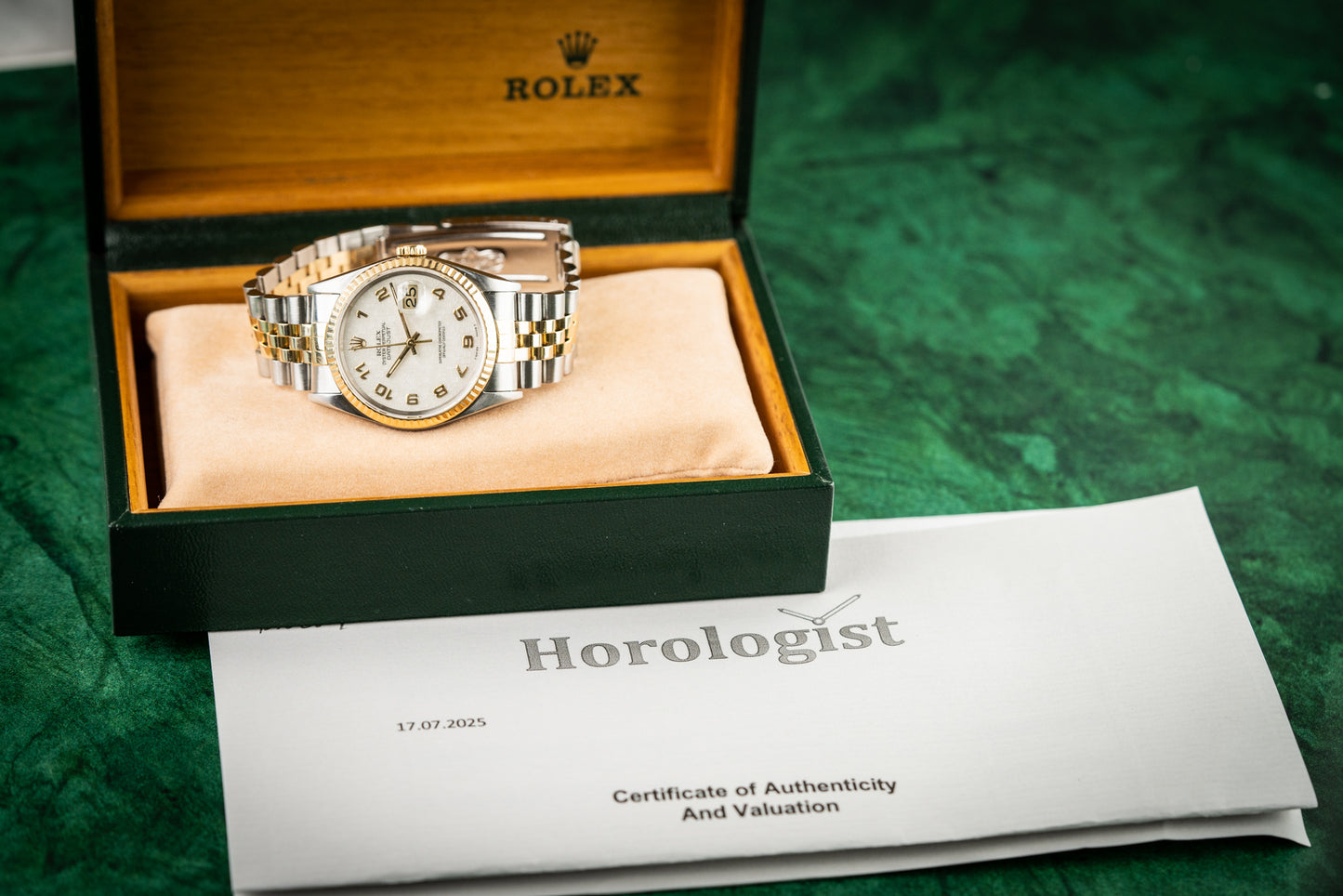 Rolex Datejust 36 White Dial 16233 two tone Yellow gold 1991 Model