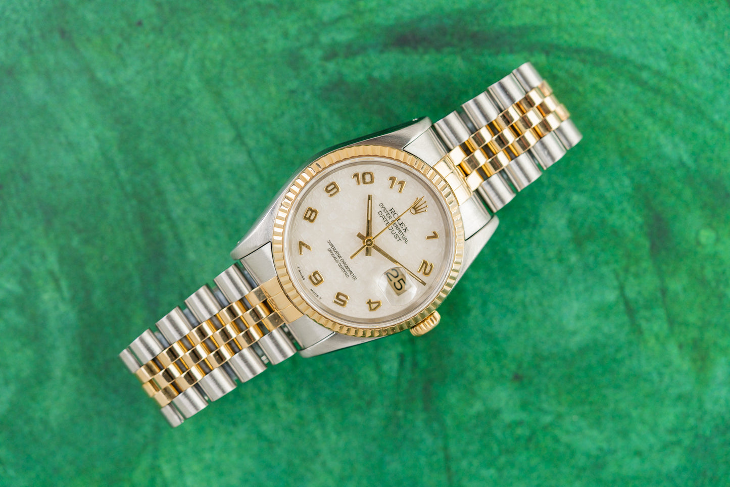 Rolex Datejust 36 White Dial 16233 two tone Yellow gold 1991 Model