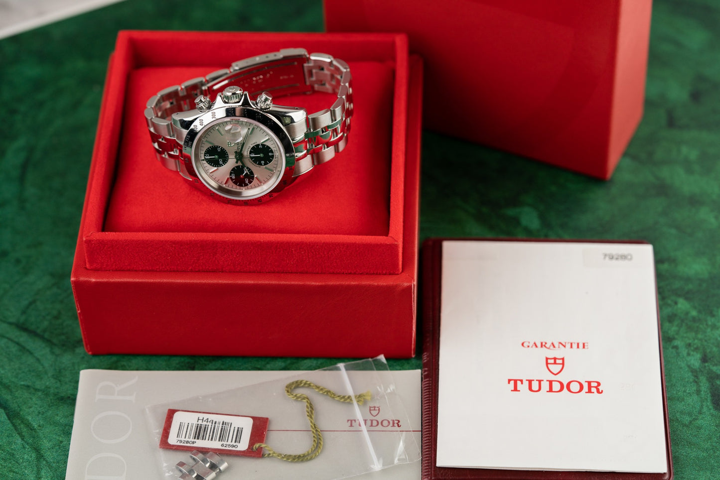Tudor Prince Date Chronograph 79280 Silver Dial Stainless Steel 2002 Model
