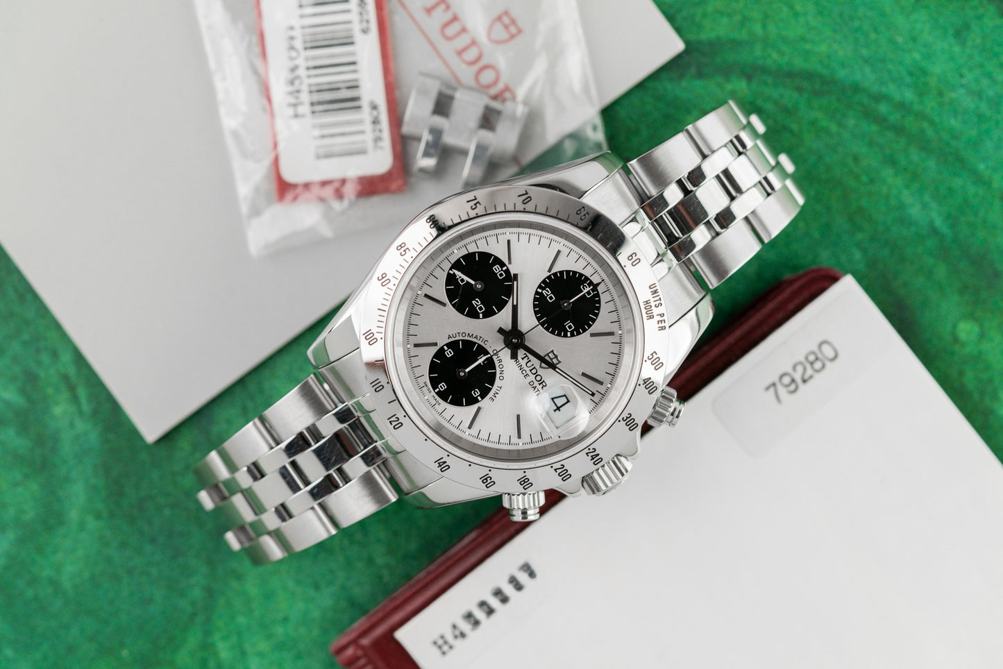 Tudor Prince Date Chronograph 79280 Silver Dial Stainless Steel 2002 Model